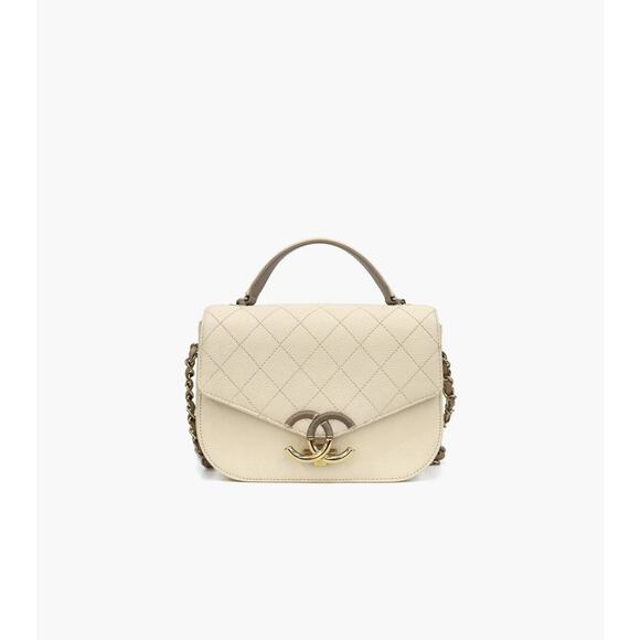 CHANEL Ivory Flap Seasonal Bag A-A15848 - Picture 1 of 11